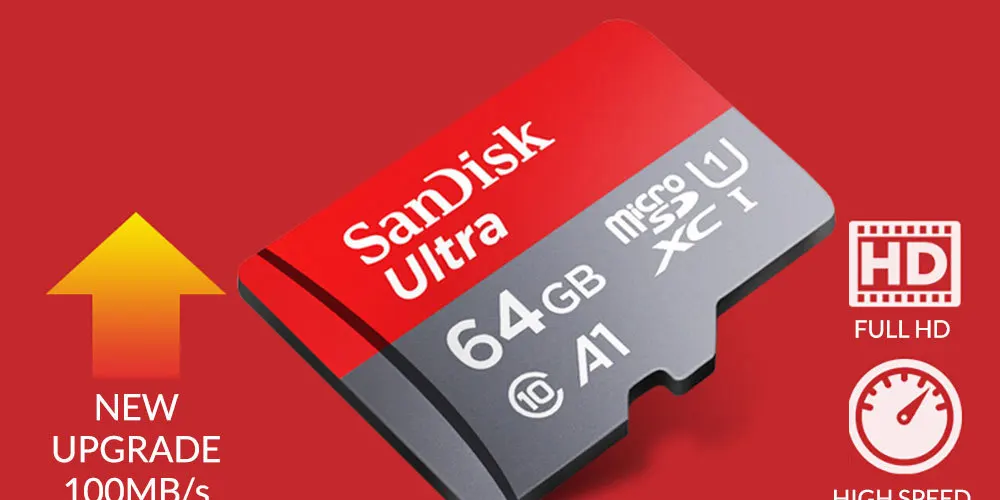 Карта памяти SanDisk Ultra micro SD карта 16 ГБ 32 ГБ 64 Гб 128 ГБ 256 Гб 400 Гб microSDHC/MicroSDXC U1 C10 A1 UHS-I TF карта с адаптером