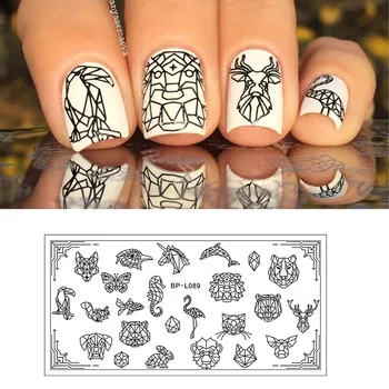

BORN PRETTY Nail Stamping Plates Lace Flower Animal Pattern Nail Art Stamp Stamping Template Image Plate Stencil Nails Tool
