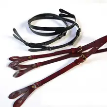 Подтяжки из натуральной кожи мужские 2 см ширина 125 см длинные подтяжки на пуговицах