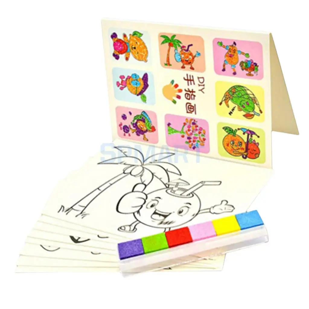 8 Adet Cocuk Parmak Boyasi Zanaat Kiti Cocuk Parmak Cizim Okul