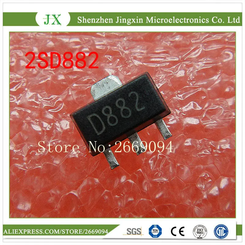 

50PCS 2SD882 SOT89 D882 SOT SMD new and original IC free shipping