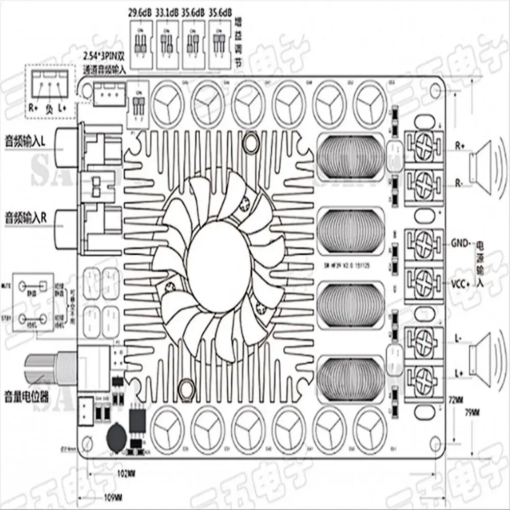 Функция генератор сигналов 160W+ 160W 2 канальный цифровой аудио аккустическая система для Мощность модуль усилителя Регулируемая частота амплитуда