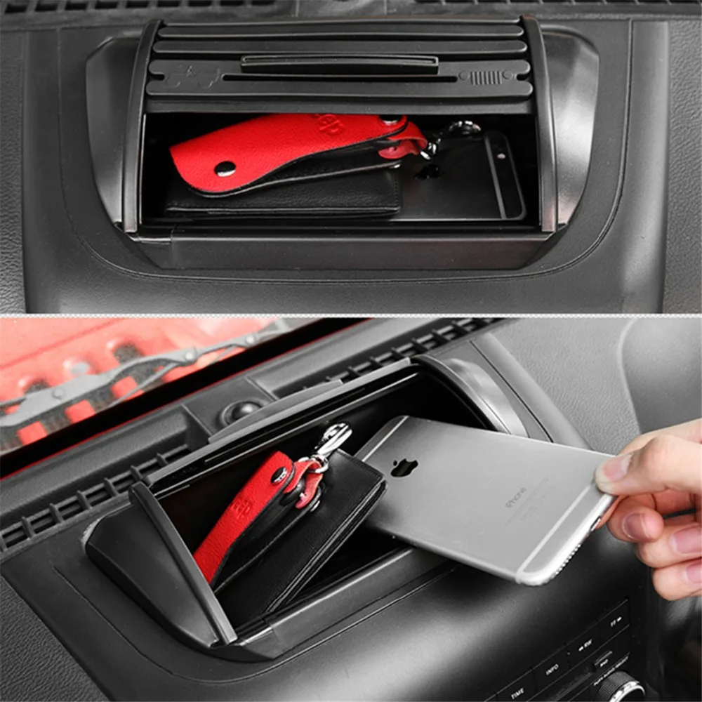 Автомобильный Стайлинг, черный ящик для хранения приборной панели автомобиля, органайзер, чехол для Jeep JK Wrangler Unlimited 2012-, аксессуары для интерьера