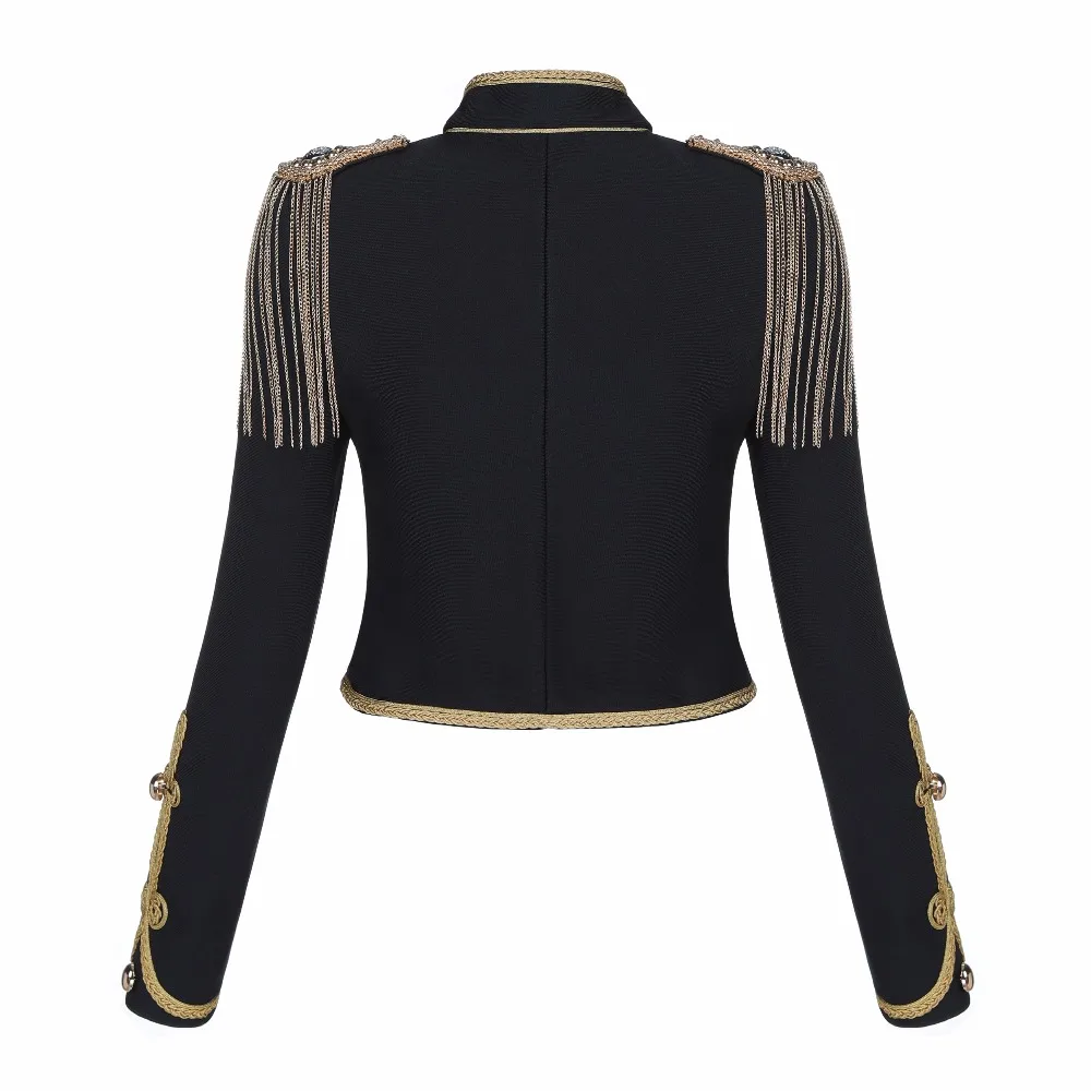 Gland Compris Party À Célébrité Bouton Nouvelle Mode Manches Ins Veste Club Bandage Longues Or Y 2019 Chaîne P0X1qnwAn