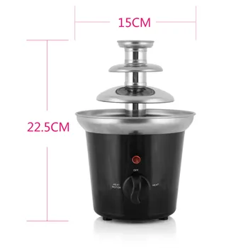 

220V 3 Tier Mini Heating Electric Chocolate Fountains Household DIY Chocolate Waterfall Machine For Home Using Party