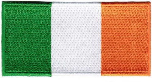 IRELAND FLAG embroidered iron-on PATCH IRISH EMBLEM REPUBLIC EIRE applique NEW  3.5-1.8
