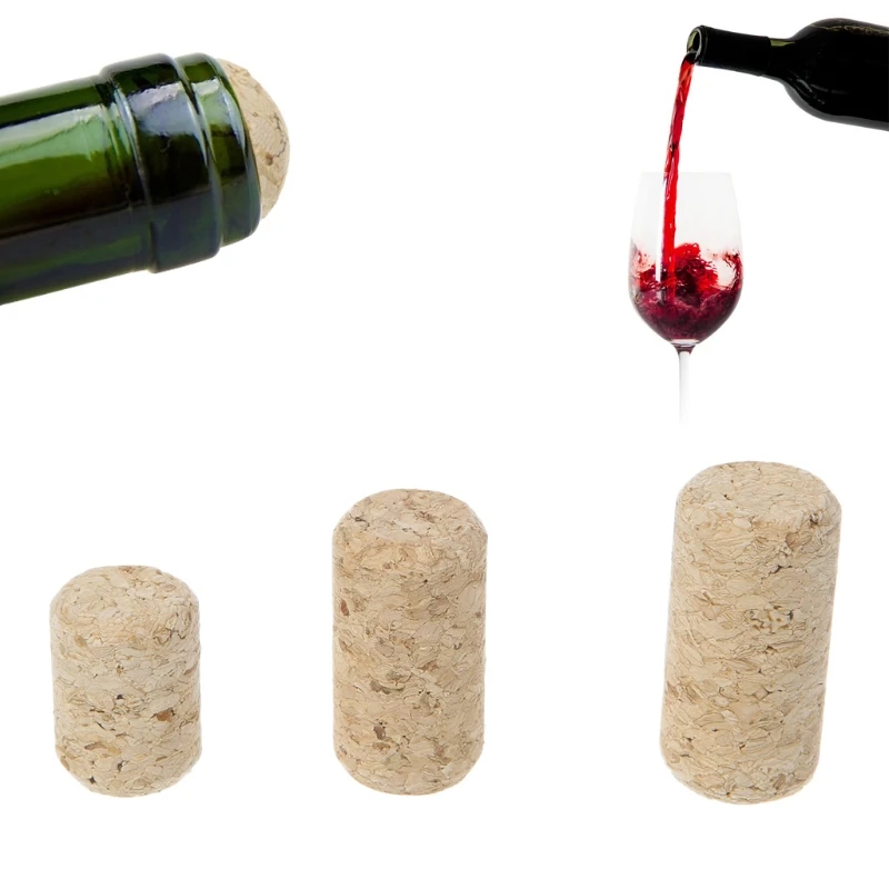 

VFGTERTE 10pcs/lot Straight Bottle Wood Corks Diameter 20mm/21mm/22mm Wine Stoppers Bottle Plug Kitchen Bar Tools