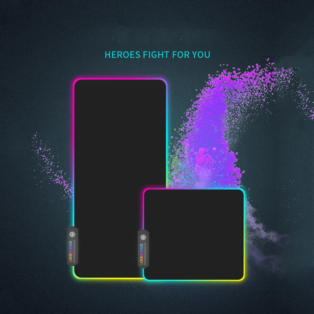 Большой светодиодный RGB Мышь Pad USB проводной освещение игровой коврик для мыши для игр мыши коврик игровой коврик для компьютерной мыши для