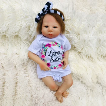 

18"46cm real reborn silicone Baby Dolls handmade Realistic Lifelike collectible doll bebe bonecas Reborn Birthday Xmas gifts