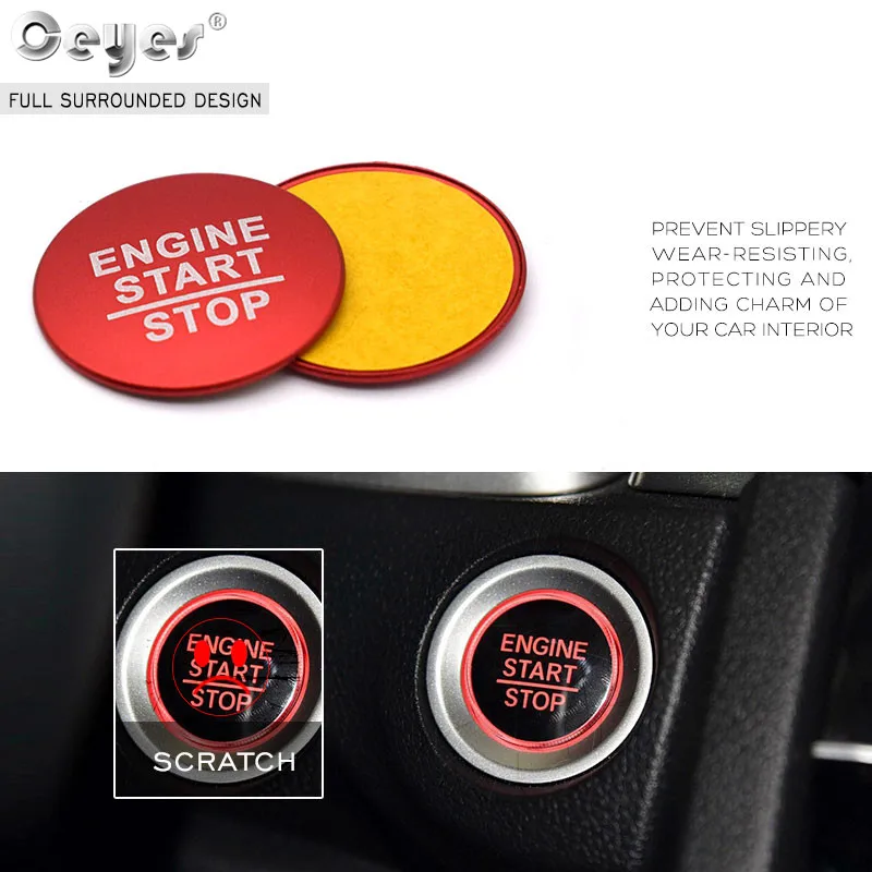 Car Start Engine Button Key Ring for CIVIC1 (4)