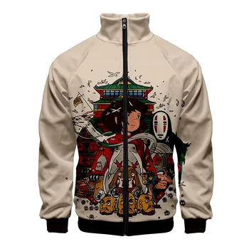 

Spirited Away Japanese Anime 3D Print Zipper Stand Jacket Women/Men Autumn Winter Fashion Comfortable Casual Jacket Hot Sale