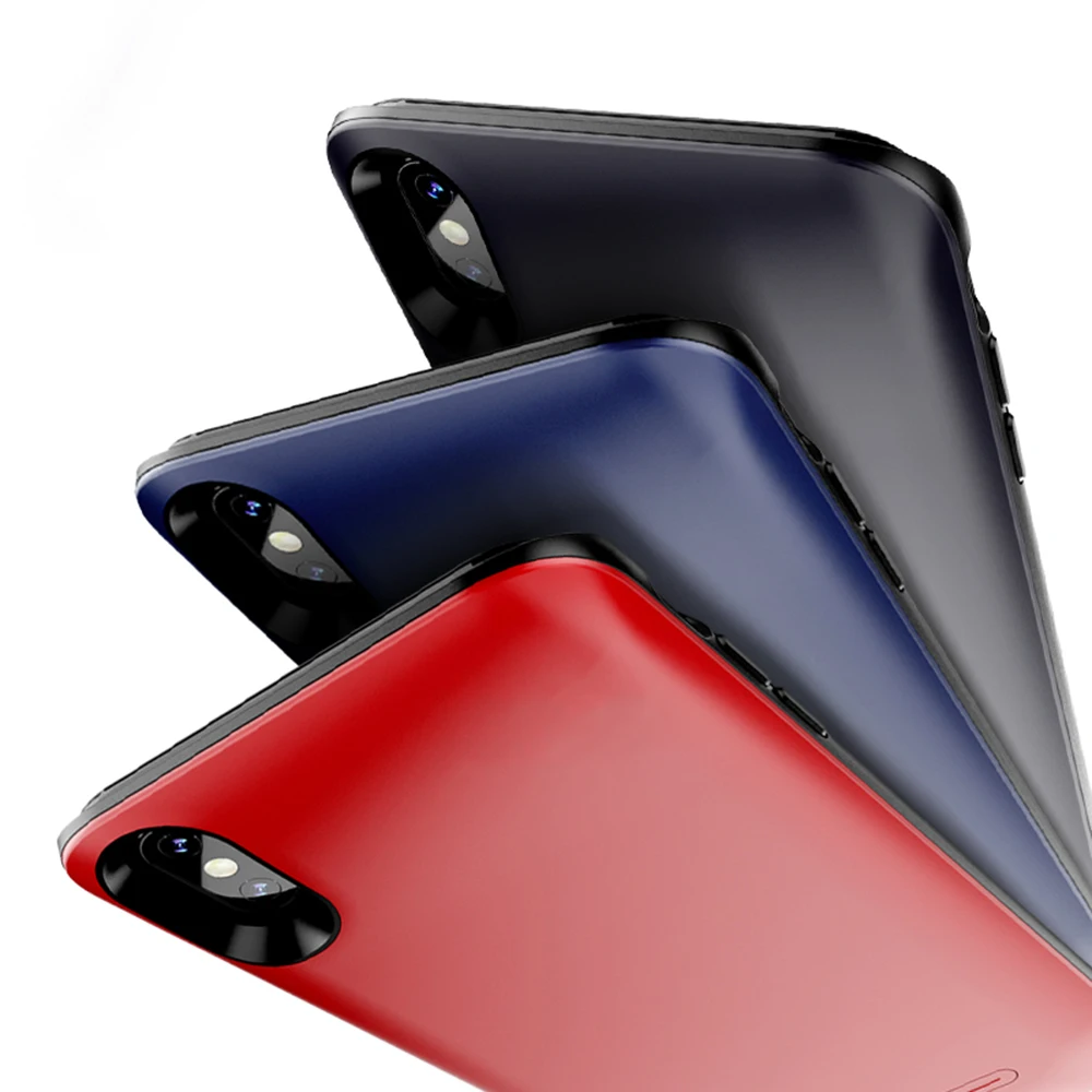 Батарея зарядное устройство чехол для iPhone XR XS Max, 6000 мАч тонкий запасные аккумуляторы телефонов внешний резервный чехол зарядки телефо