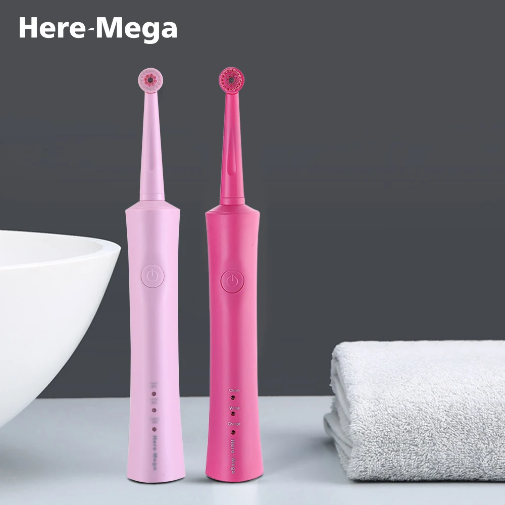 

HERE-MEGA Electric Toothbrush Rotating USB Rechargeable automatic Teeth Brush Waterproof Ultrasonic 5 Colors Toothbrush R02