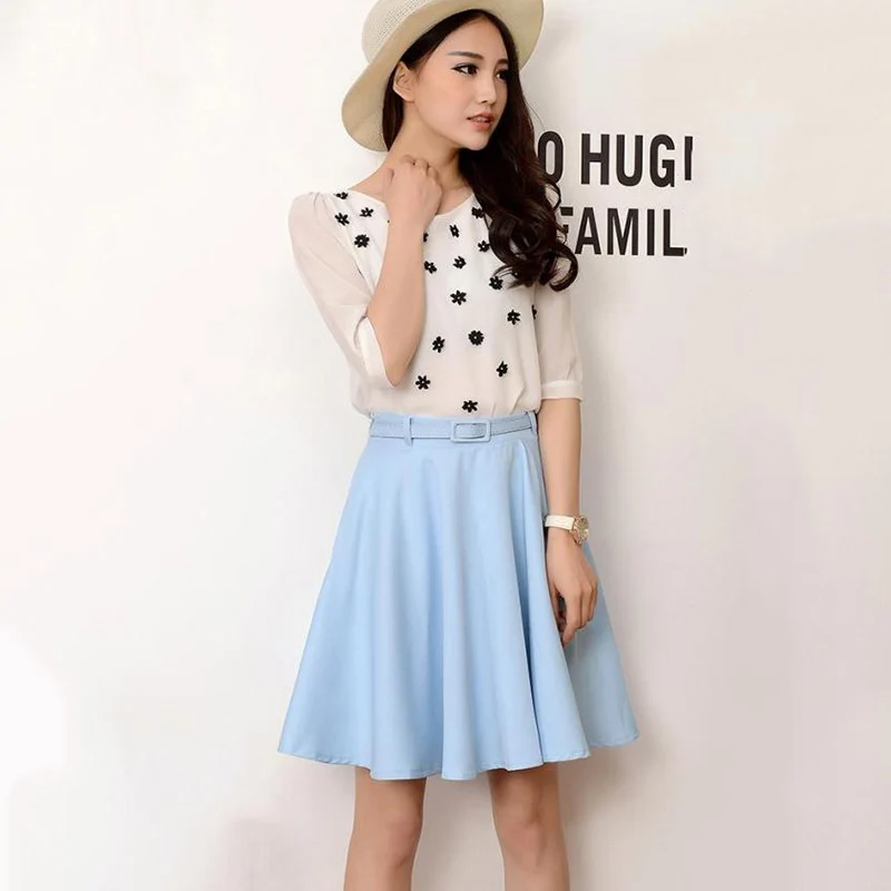 Высокая Талия юбки Для женщин сезон: весна–лето Женская плиссированная юбка сплошной Цвет Винтаж Повседневное юбки с эластичной резинкой на талии, осень юбка S-XL