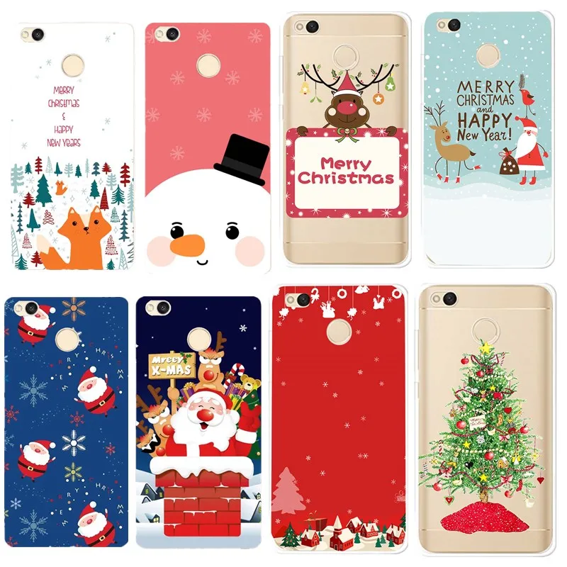TPU Case For Xiaomi Redmi Note 5 4 4X 4A 5A Cartoon Christmas Soft Back Cover Mi A1 5X funda xiaomi redmi Carcasa |