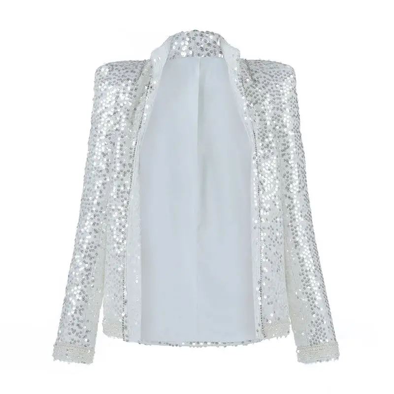 Col Formelle Broderie Manteau Color down À Perles Manches Longues Picture Beateen Turn Courts Hauts Paillettes Fashhion xpF5Rz
