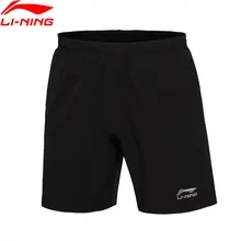 Li-Ning, мужские шорты для соревнований по бадминтону, 91.1% полиэстер, 8.9% спандекс, обычная посадка, дышащая подкладка, спортивные шорты, AAPJ307 MKD1606