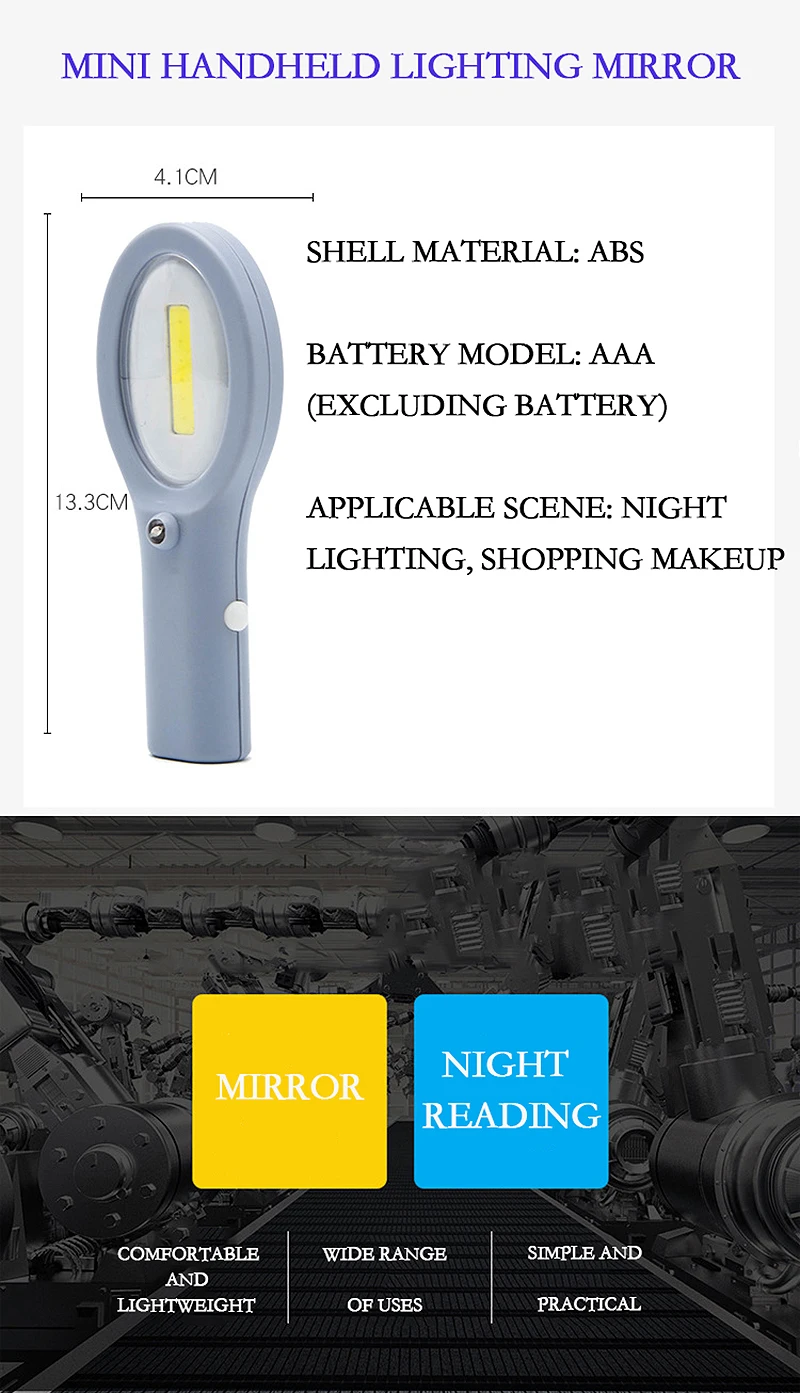 HUSUYUHU SISI Multi-function лампа из бисера Cob лампа портативный мини-тип Кемпинг ручной Макияж Путешествие Освещение экономия энергии Cob лампа