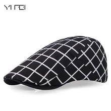 Ифэй классический Englad Стиль плед Беретки для женщин Кепки S для Для мужчин Для женщин Повседневное унисекс Спортивные шапки хлопок Беретки для женщин Шапки boina Casquette без каблука кепки