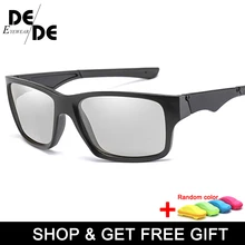 HD Driving Photochromic Sunglasses Men Polarized Chameleon Discoloration All day change color snow light with box its snow day