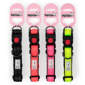 

Double Buckle Nylon Dog Collar Reflective Adjustable Pet Dog Collar for Small Dog 2cm Width Pet Supplies