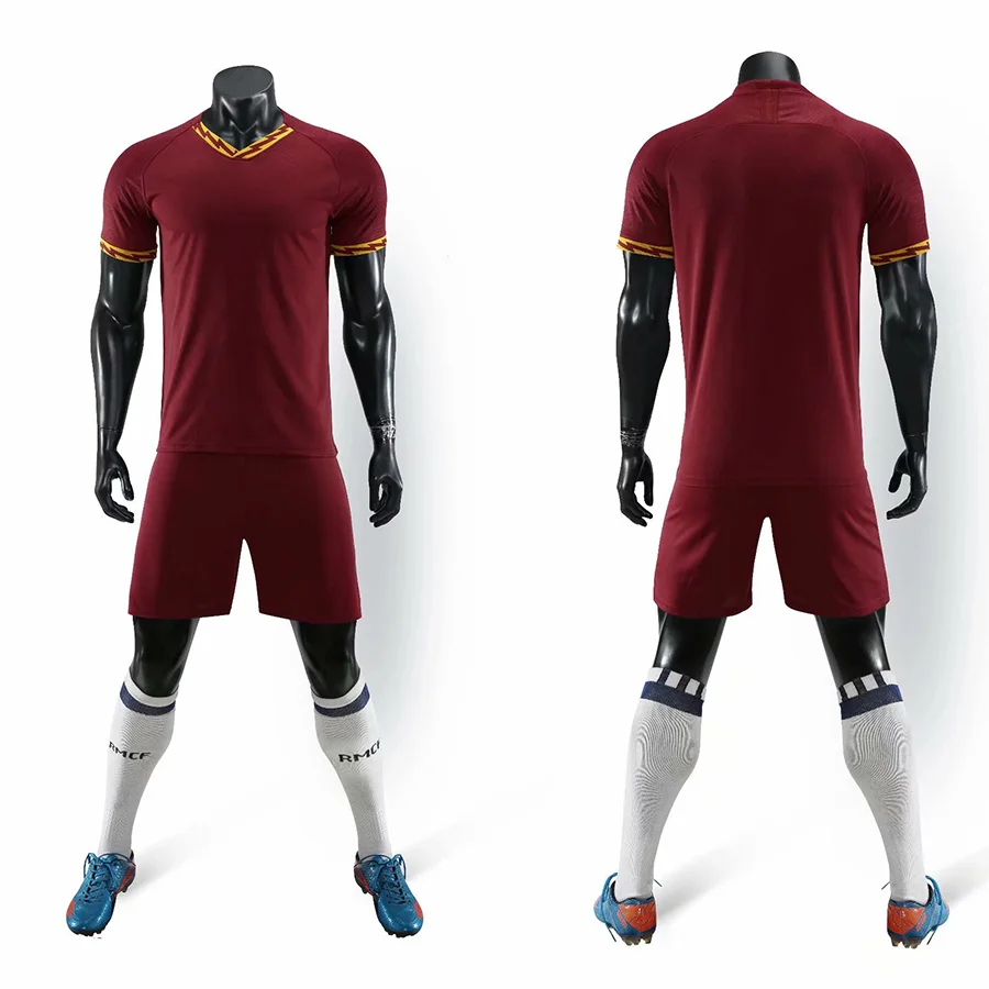 19-20 пустые мужские футболки для футбола детские спортивные шорты с короткими рукавами, изготовленный на заказ; футбольной тематики, тренировочная одежда - Цвет: Model 3