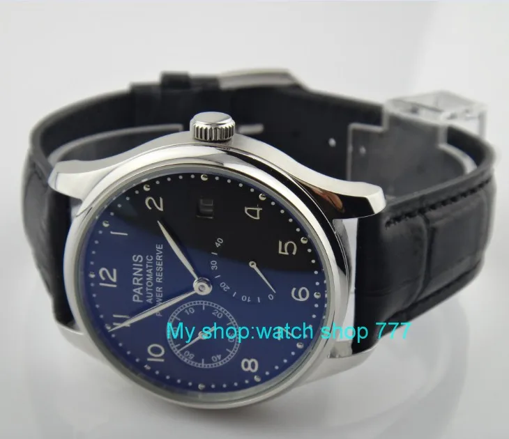 

43 mm PARNIS black dial ST2530 Automatic Self-Wind movement men's watch Casual watch wholesale