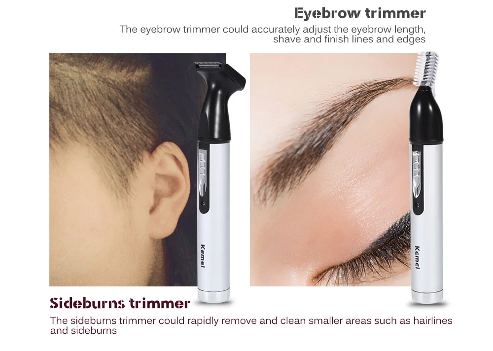 KM - 6650 4 in 1 Rechargeable Nose Beard Ear Eyebrow Hair Trimmer