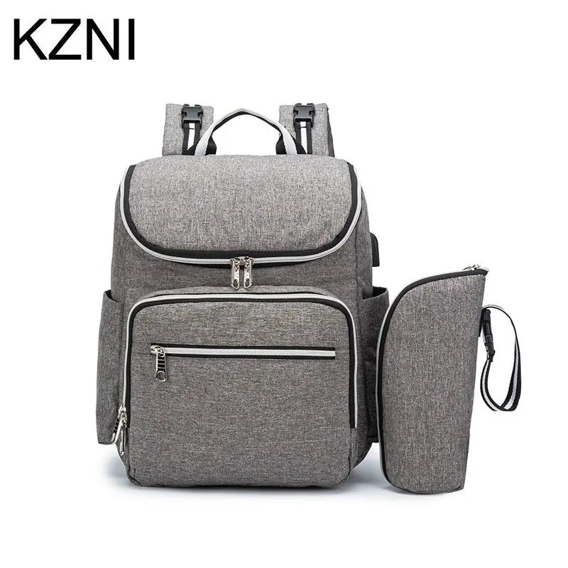  KZNI Diaper Bag Backpack with Changing Pad Large Capacity The Separated Storage Bagpack Multifuncti