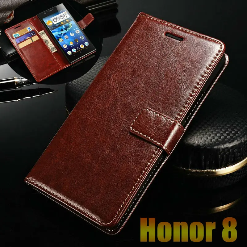  Huawei honor 8 case cover luxury leather flip Phone Bags for huawei honor 8 ultra thin Business wallet Phone Bags Case cover 