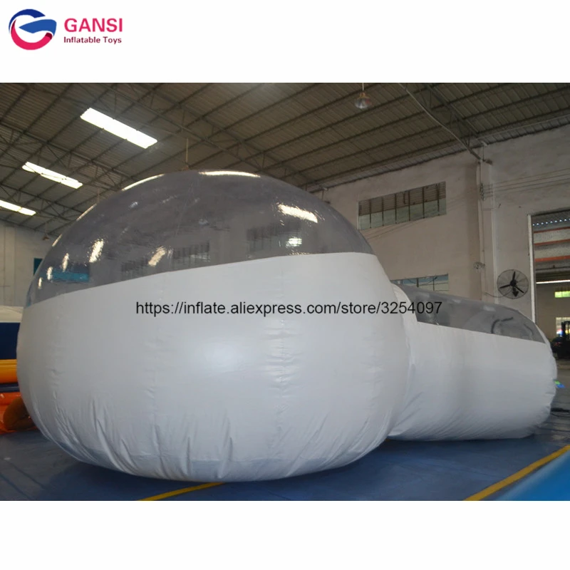  Durable thick 0.8mm PVC Inflatable dome house camping tent outdoor single tunnel clear inflatable b