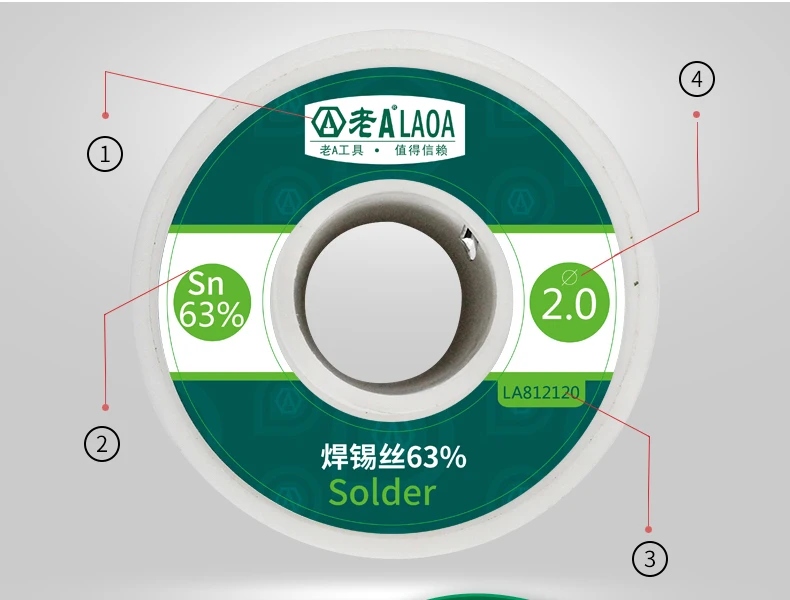 LAOA 1 шт. 63% пайка Оловянная проволока свинцовая канифоль ядро припой проволока 0,5-2,3 мм пайка сварочные провода 55 г 400 г