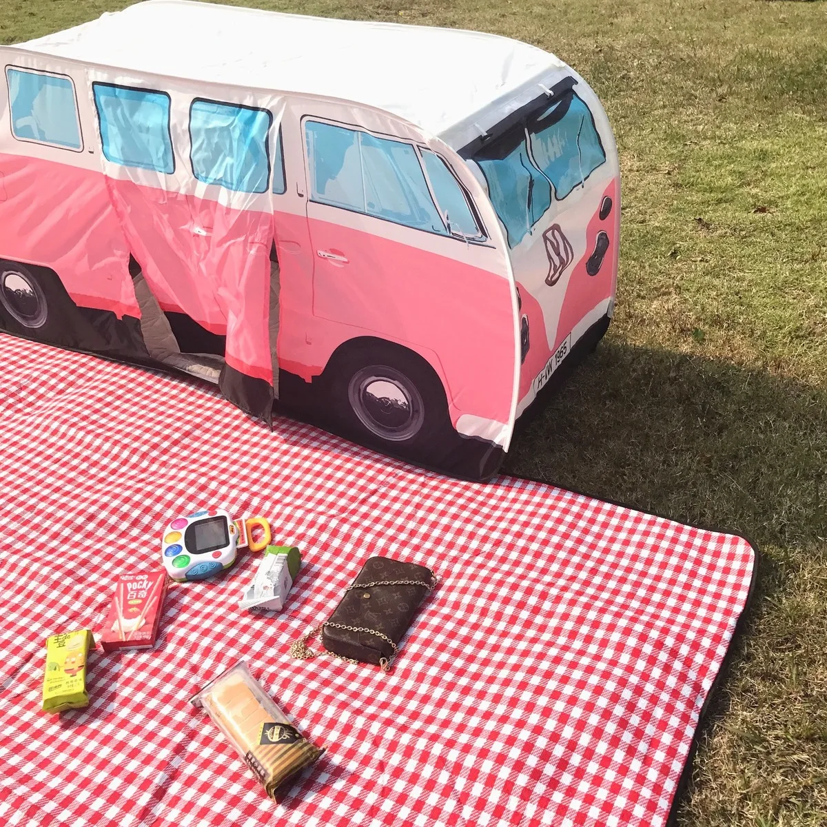 

2018 NEW Automobile 3 Person Folding Canvas Two Room Travel Awning Car Summer Tent Camping Marquee Tents