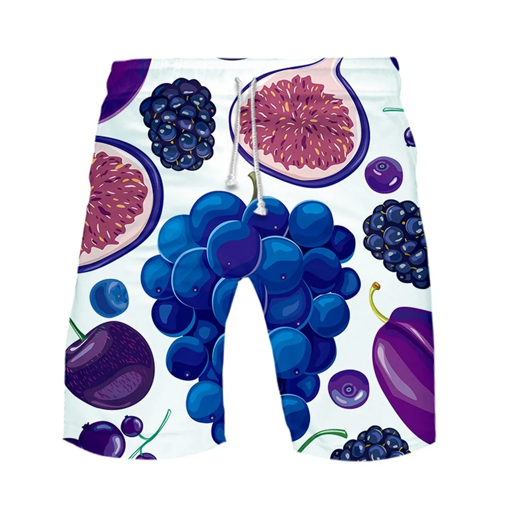 I WOMAIL летние пляжные 3D с фруктовым принтом повседневные свободные мягкие удобные Гавайские шорты из полиэстера мужские 19MAY10 - Цвет: I