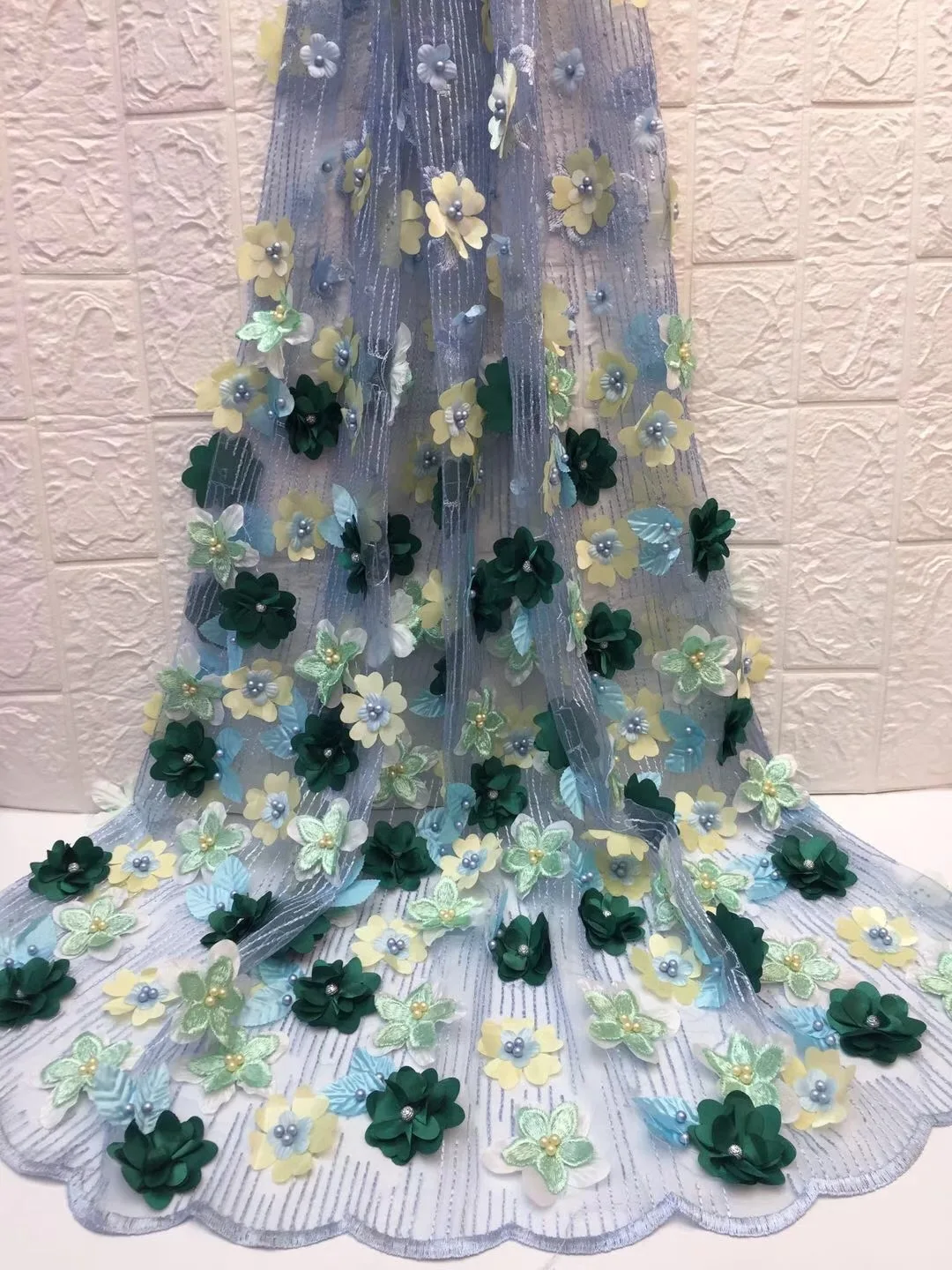 teal green lace
