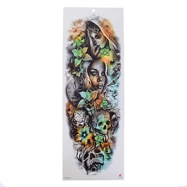 Temporary Tattoo Sleeve Full Waterproof Tattoos Arm For Cool Men Women