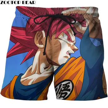 

Head-up Dragon Ball Anime Men Beach Short Casual Plage Short Swimwear Board Shorts Male 2019 Hot Sell Dry Drop Ship ZOOTOP BEAR