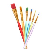 6 шт./компл. акварель гуашь Кисти различных Форма круглый заостренным кончиком нейлон волос Краски ing Кисточки комплект товары для рукоделия