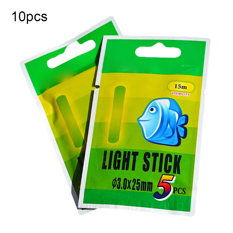 

10 bags/Set Fishing Float Light Stick Fluorescent Lightstick Night Float Rod Light Dark Glow Stick Useful Lots Fishing Tackle