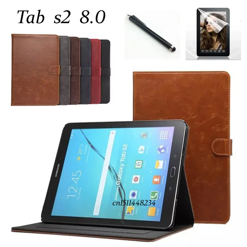 

high quality Business stand Smart case For Samsung Galaxy Tab s2 8.0 PU leather cover Tab s2 sm-T710 T713 T715 T719 With magnet
