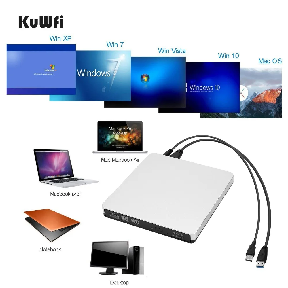 ABS Материал Внешний Blu ray диск USB 3 0 горелки BD RE компакт дисков/DVD RW Писатель играть 3D