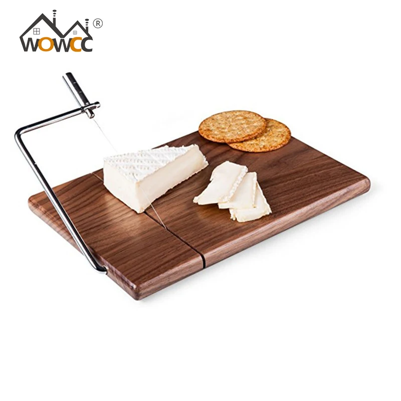 

Cheese Cutter Tool Cheese Board Wire Cutting Butter Slice Walnut wood Logs Cheese Tool Kitchen Cooking Baking Knife Tray Table