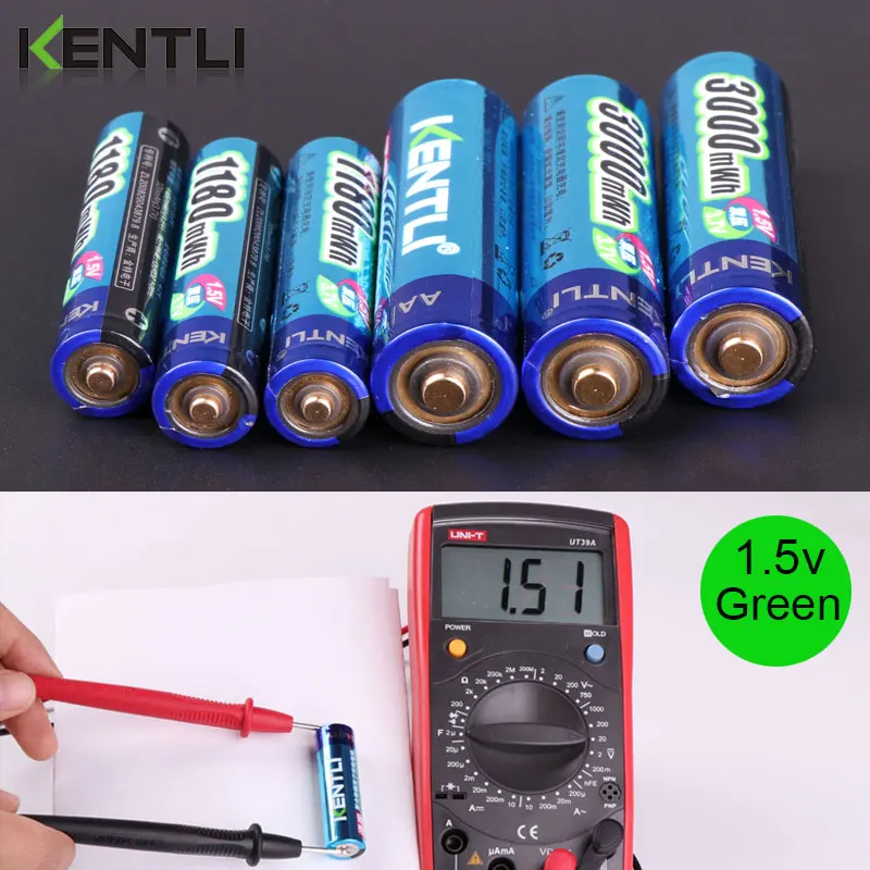 KENTLI 6 шт. 1 5 в aa aaa аккумуляторные литий ионные полимерные литиевые батареи + 3 слота