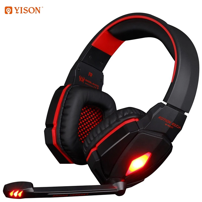 G4000 Professional Gaming Headphones with Microphone LED Light Stereo