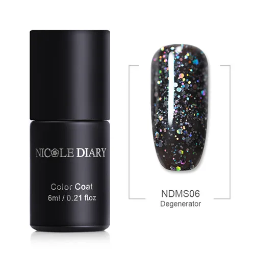 Nicole Diary Magic Starlight Гель-лак 6 мл красочные Holo блестки пайетки личная гигиена лак 6 цветов - Цвет: NDMS06