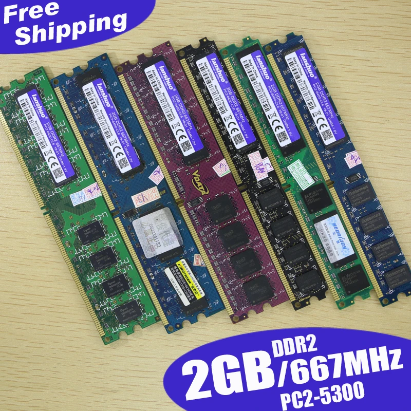 Lanshuo 2 ГБ 2G DDR2 PC2-5300 677 МГц для настольных ПК оперативная Память DIMM 240 контактов(для всех) полностью Совместимая система Высокая совместимость