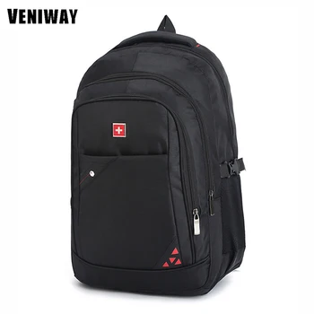 

VENIWAY Swiss Brand Gear Waterproof Laptop Backpack 15 inches Large Capacity Business Backpacks Men's Travel Bags Boys Schoolbag