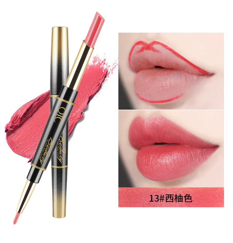 Матовый карандаш для губ с оттенком телесный набор из помад корейская косметика Pintalabios Kyliejenner maquiagem Профессиональный полный губной помады - Цвет: Color 13