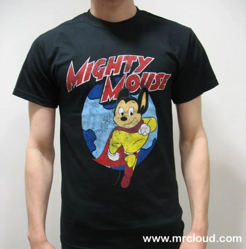 Могучий Мышь официально лицензированный Новый средняя T-Shirt | Мужская одежда