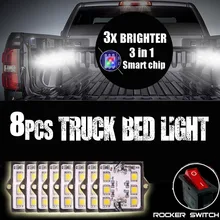 8 шт. Белый светодиодный универсальный грузовик кровать/задняя коробка светильник ing светильник пикап 48 светодиодный комплект вкладышей
